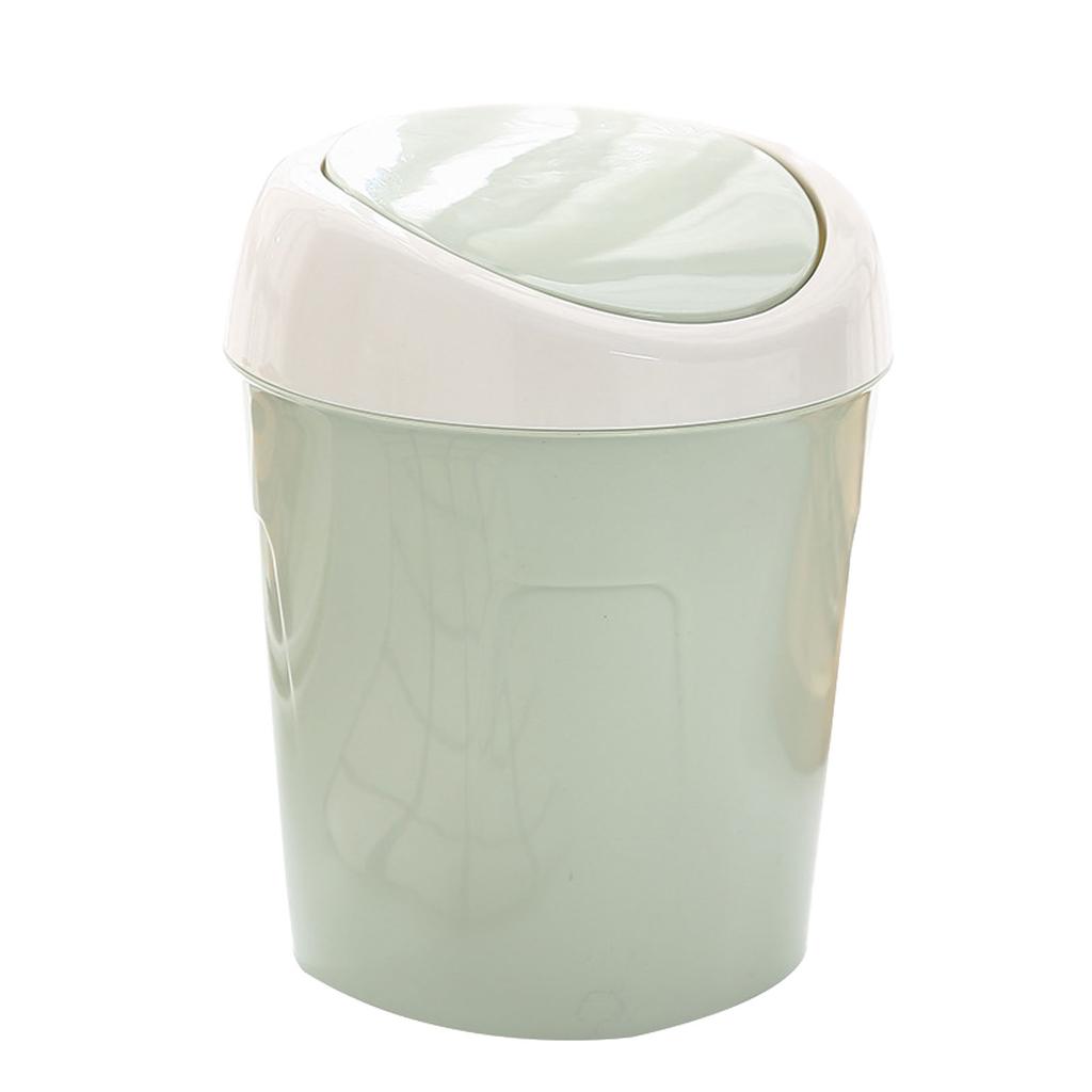 Desktop Trash Can Small Mini Plastic Table Garbage Bin with Swing Lid for Living Room Coffee Table S