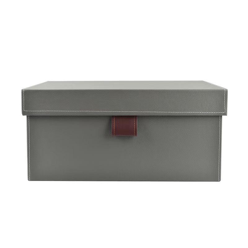 Modern Italian Minimalist Faux Leather Storage Box for Sample Rooms & Exhibitions