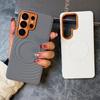 Fashion Ripple Non Slip Magnetic Hard PC Case For Samsung Galaxy S26 Ultra Plus Edge Metal Lens Protective Cover S26Plus Shell