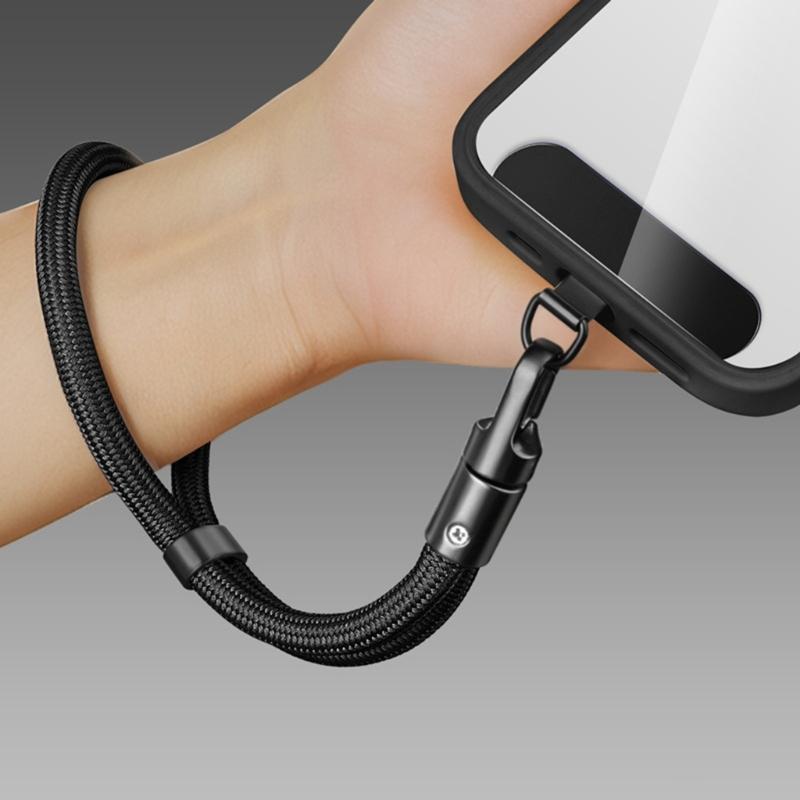 Smycz na telefon opaska na nadgarstek krótkie paski do telefonu z obrotem 360 stopni wzmocniony nieślizgający się sznurek akcesorium na długą podróż