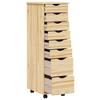 MOSS Mobile Storage Cart with Drawers Clear Lacquer Finish 34 x 39 x 103 cm