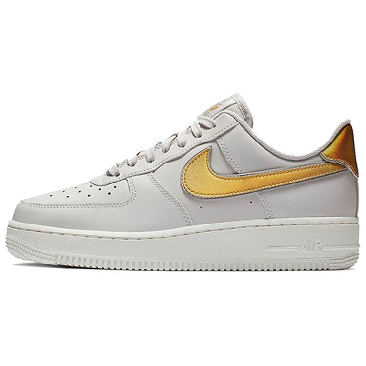 New Nike Air Force 1 Low Metallic Platinum Metallic Gold Women's AR0642-001