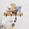 Wooden Decorative Cute Animals Children's Colorful Wall Hanging Coat Rack Hooks Kids Room Clothes Hanger