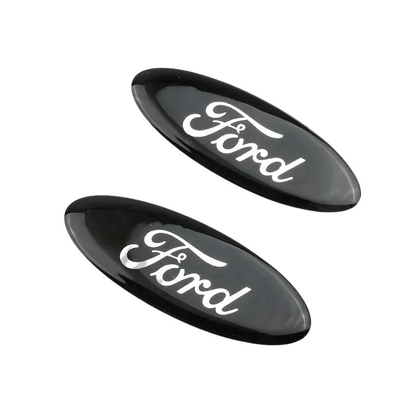 KRYQ4 Car Steering Wheel Logo Emblem Sticker CoverFor Ford Focus Kuga Fiesta Edge Explorer Escape Ecosport Mondeo Fusion Ranger Roush
