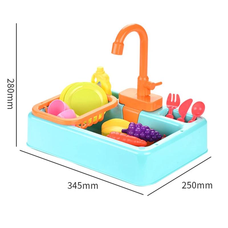 

Детские кухонные игрушки Имитация Электрическая посудомоечная машина Детская кухня Мойка Раковина Ролевые игрушки для детей Девочек Подарки