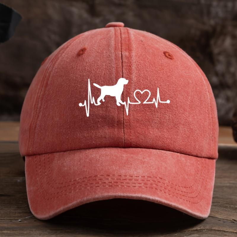 Dog Love Printed Baseball Hat for Men and Women Outdoor Daily Leisure Sunscreen and Sunshade Duck Tongue Hat