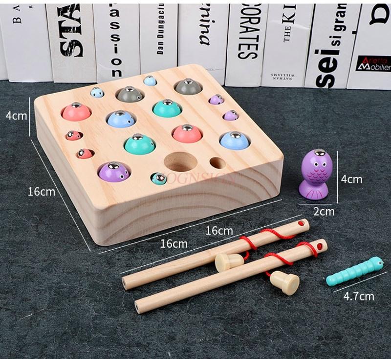 Fishing Toys For Children Boys And Girls Baby Magnetic Catching Insects Puzzle And Early Education Blocks