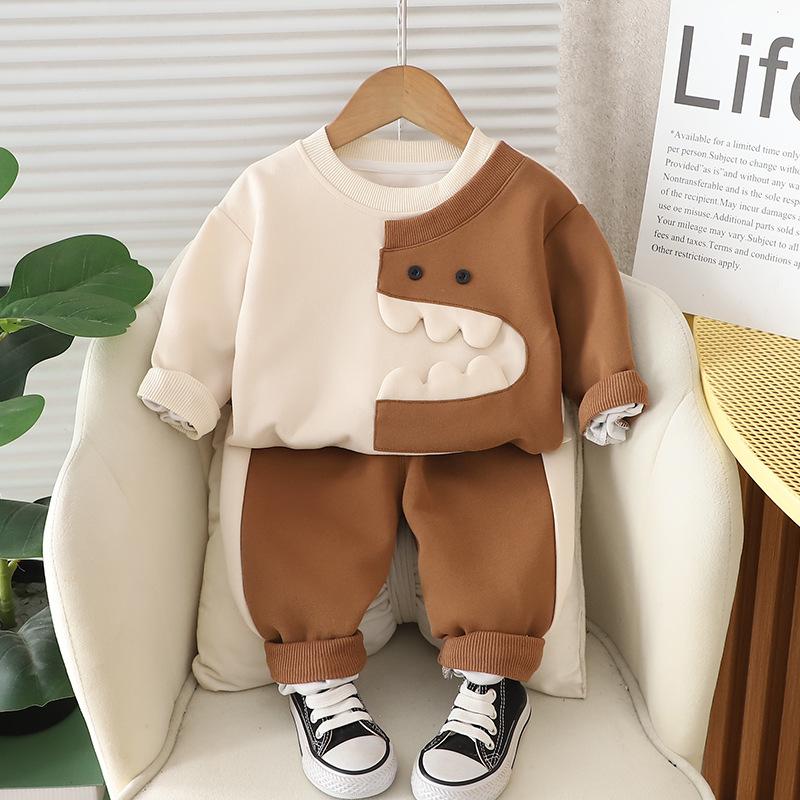 Jungen Set Herbst Baby Kinderkleidung Koreanischer Rundhals Lässiger Stil Niedlich Jungen und Mädchen Frühling und Herbst Zweiteiliges Set