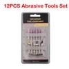 12pcs Polishing Head Set Pointed Spherical Cylindrical Bullet Pointed Steel Wire Rust Removal and Polishing Brush