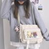 Nylon Crossbody Bag for Girls School Japanese Transparent Bookbag Pocket Women Handbag Shoulder Messenger Satchels