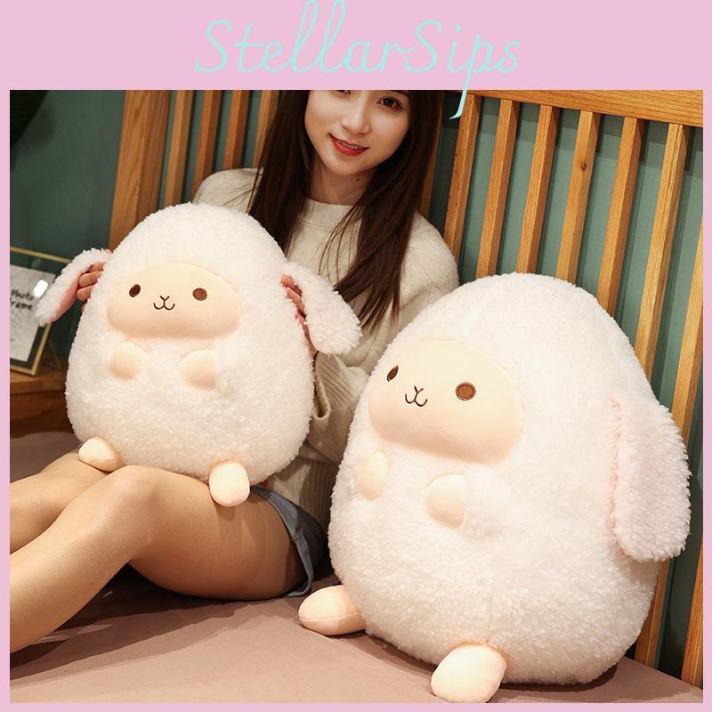 Plush Cuddly Sheep Toy Chubby Round Doll Girls Bedroom Bedtime Gift Children
