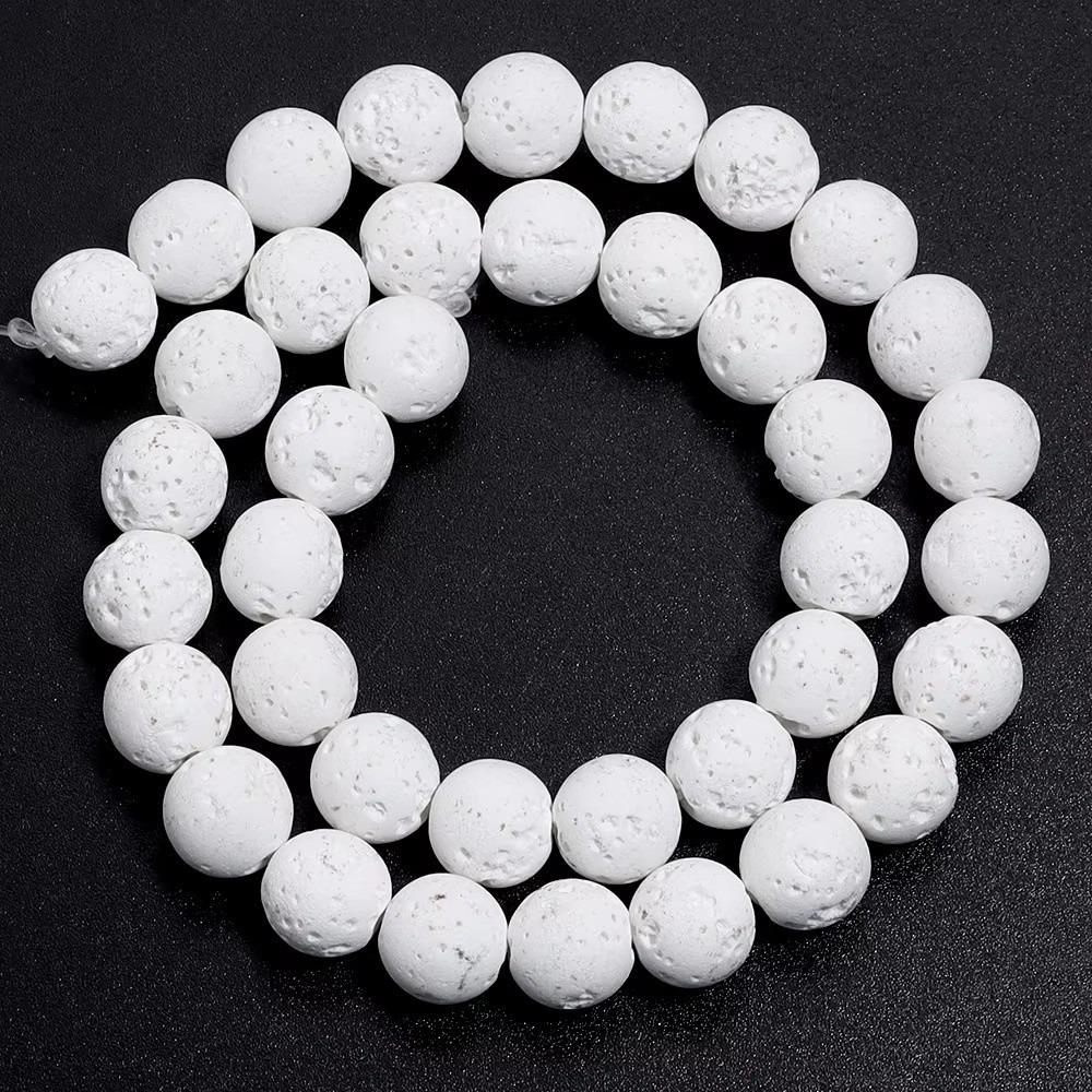 DIY Round Beads Multiple Sizes Loose Beads Fashion Volcanic Lava Beads  Jewelry Making