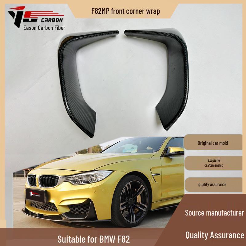 MP Style Carbon Fiber Front Corner Splitters for BMW M4 F82 (2013-2016)