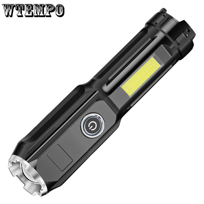 Camping Waterproof Searchlight Portable Home Cob Side Light Usb Rechargeable Outdoor High Power Mini Strong Light Flashlight