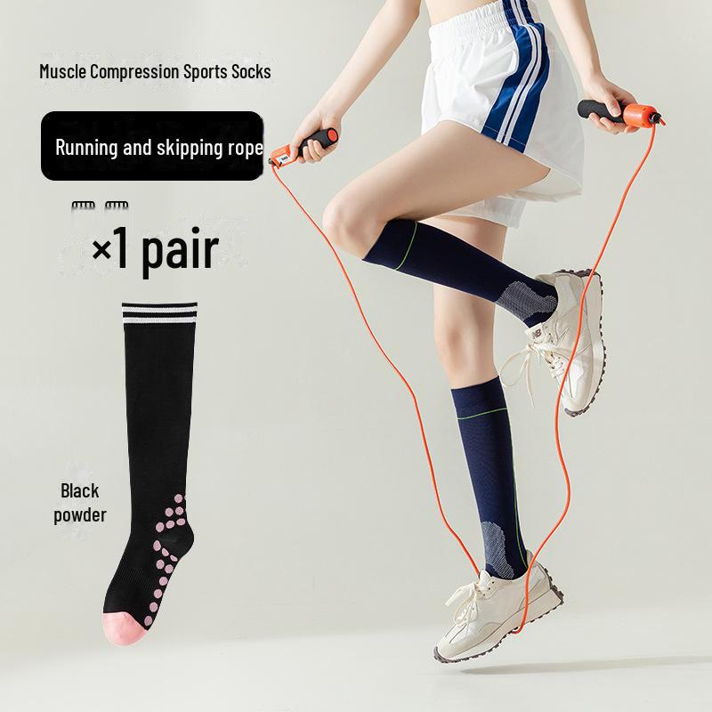 Women's Summer Compression Socks for Running, Cycling & Fitness - Anti-Varicose, Elastic Calf-Length Sports Socks