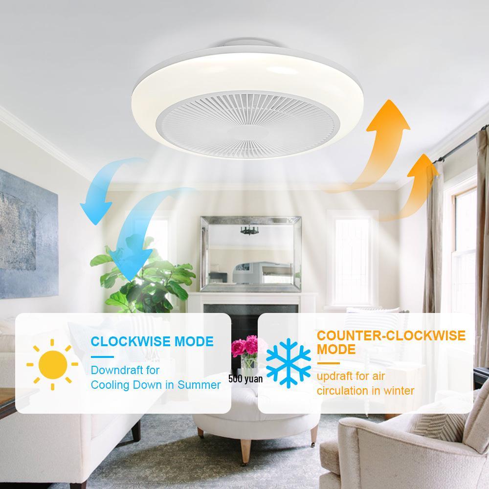 Smart Silent Ceiling Fan Light for Living Room and Bedroom