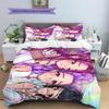 Kpop Dämonenjäger Muster Bettwäsche, Steppbett Set Steppbettbezug Kissenbezug Zuhause Geburtstagsgeschenk (1 Bettbezug + 2 Kissenbezüge, ohne Füllung)