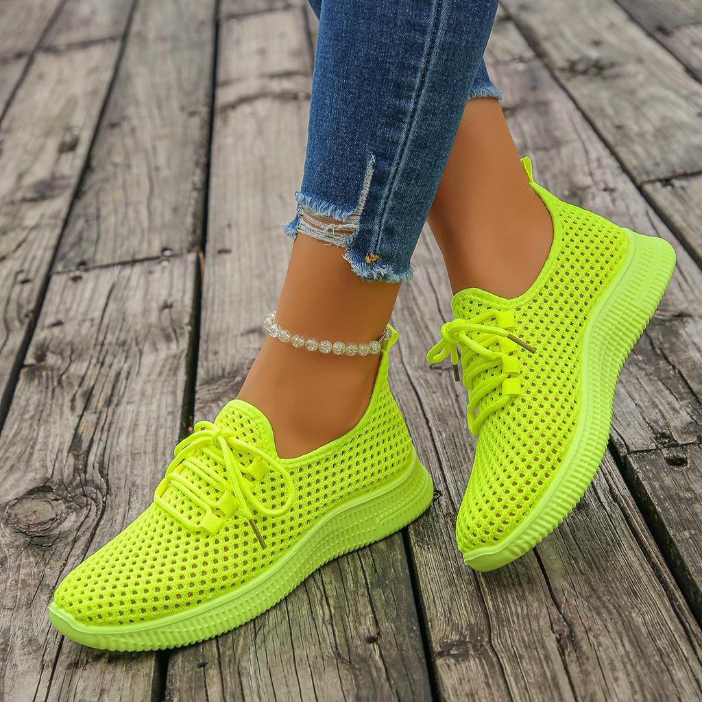 New Large-sized Summer Mesh Shoes for Women, Casual Running Sports Shoes, Mesh Breathable and Comfortable Sports Shoes