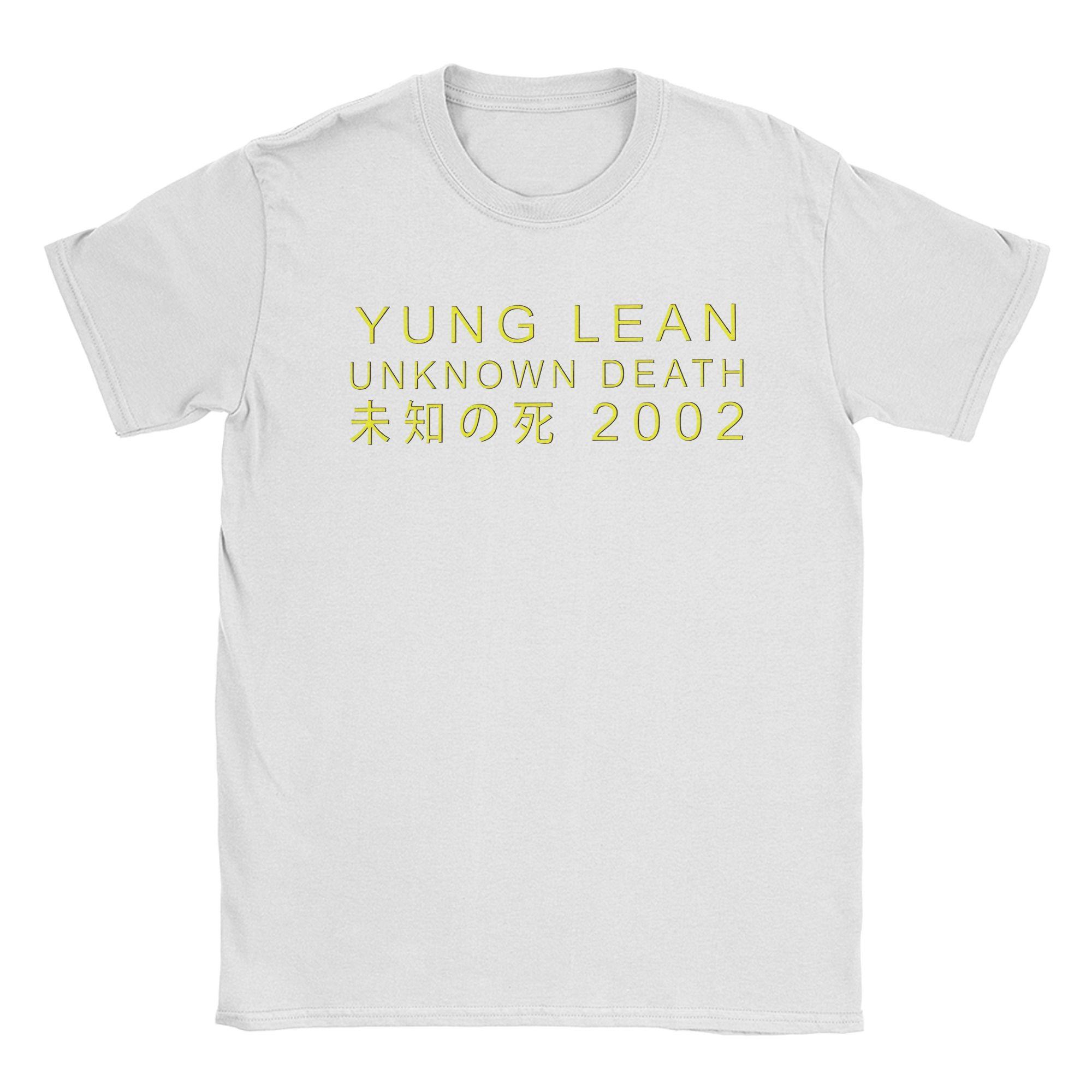 

Yung Lean Unknown Death 2002 Жовті футболки Чоловічі Бавовняні Вінтажні Футболки Круглий Виріз Тур Альбому Футболка Короткий Рукав Одяг Великого Розміру S білий