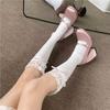 Female Spring and Autumn Everything Lovely Bow Lace Lace Calf Pile Pile Socks