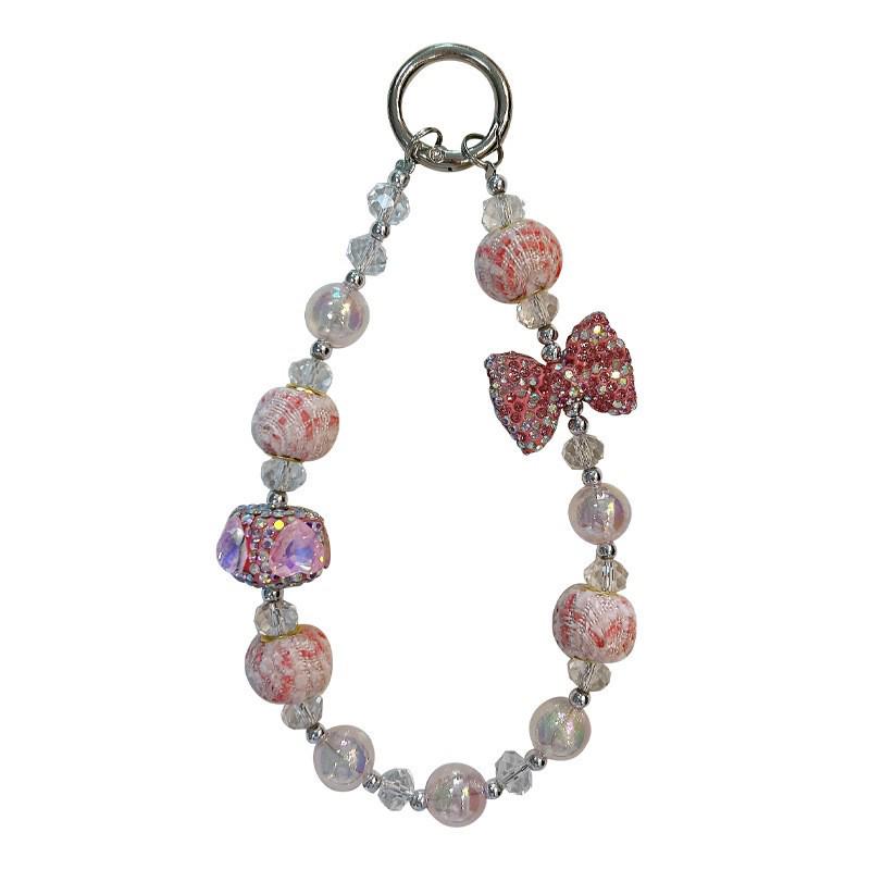 Elegant Beaded Butterfly Tassel Phone Charm Keychain Accessory