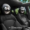 2 Peças Engraçadas Capas de Encosto de Cabeça de Carro Impressas em 2D, Capa Protetora Elástica Universal para Encosto de Cabeça de Automóvel