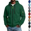 Felpa con cappuccio e zip da uomo con tasche Felpa casual sportiva