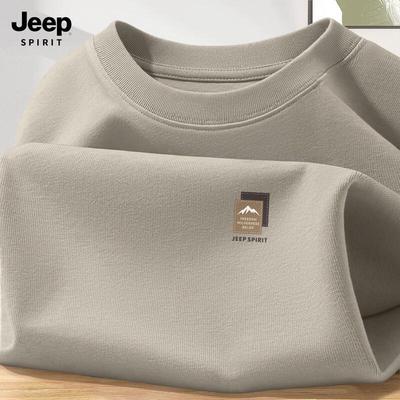 JEEP SPIRIT Men's 2025 New Long Sleeve Cotton T-Shirt