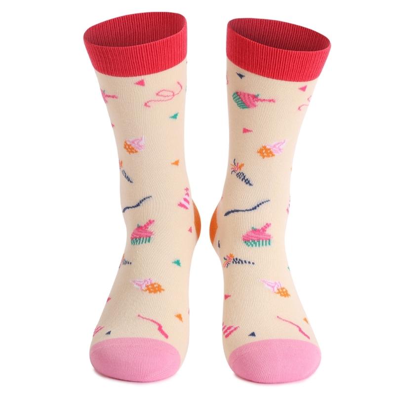 1 Pair Funny Socks Novelty Pattern Cotton Socks Colourful Casual Socks Gifts Men Women High Ankle Socks Bicycles Socks