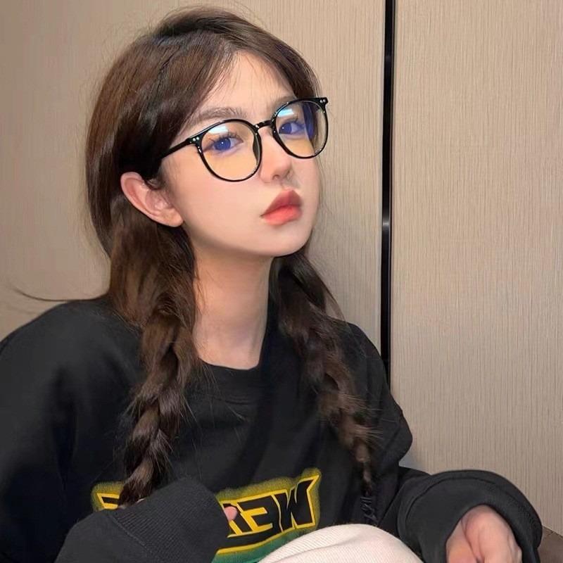 Korean Trendy Glasses Women Anti-Blue Light Eyeglasses