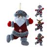 Christmas Plush Ornaments Cute Snowman Santa Elk Bear Doll Hanging Pendant Christmas Tree Decoration for Walls Windows Doors Home Decor