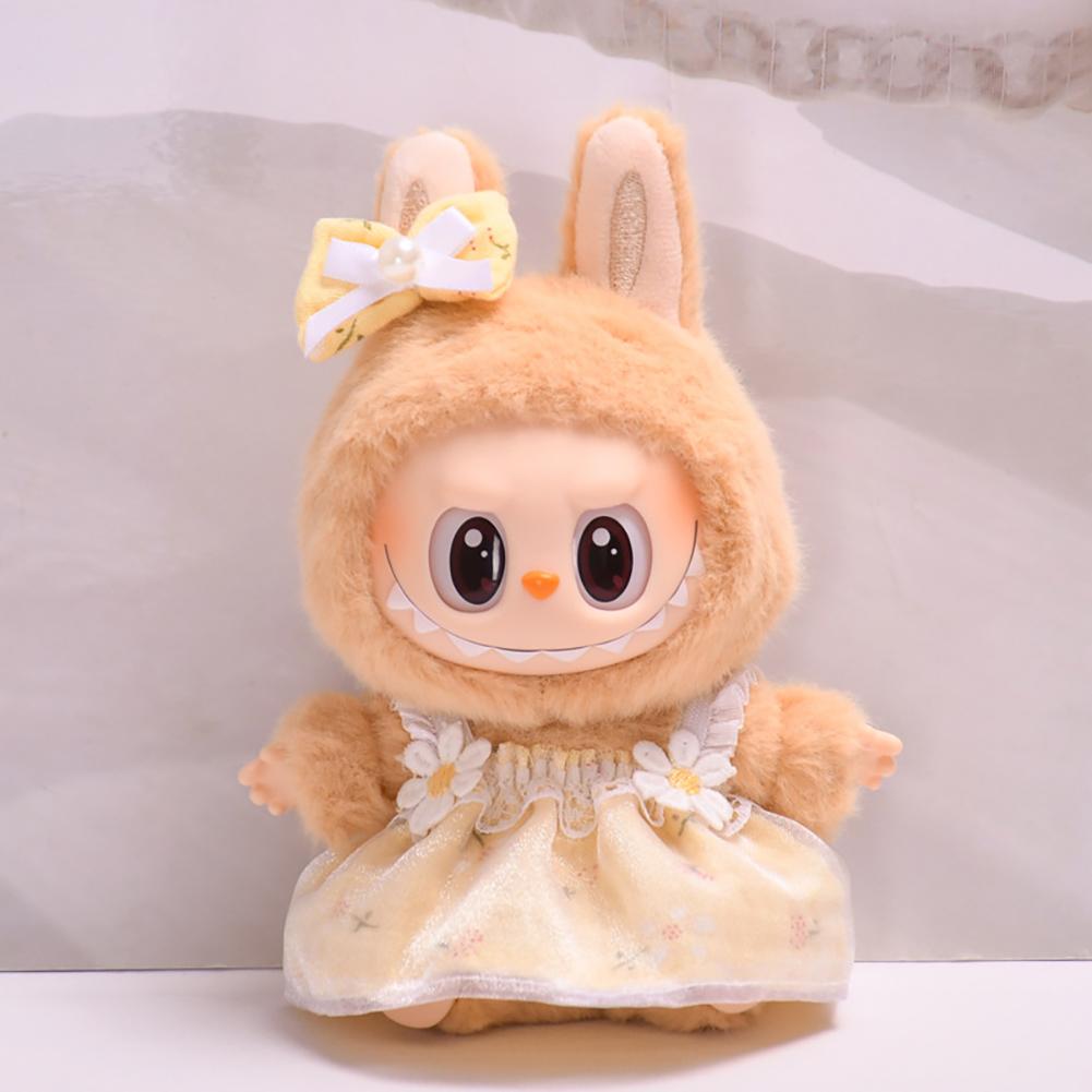 Pro 17 cm Labubu Oblečení pro panenky Módní Oblečení Mikiny Oblečení pro panenky Barevně sladěné Mikiny Panenky Doplňky Roztomilé dekorace Malé utěrky