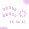 Stylish Purple Flower Press On Nail Comfort Fit Reusable Artificial Nail Quickly Application For Busy Women