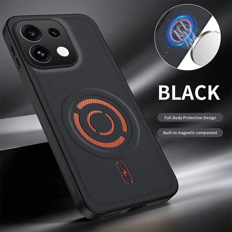 Case For OPPO Reno16 FS 16F New Matte Built-in for Magsafe Magnetic Vegan leather Protect Cover For OPPO Reno 16F Shell Bumper