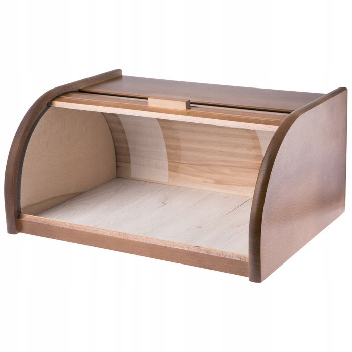 Boîte À Pain - KADAX - Grand Récipient En Bois - Design Contemporain - Couleur Marron - Solide