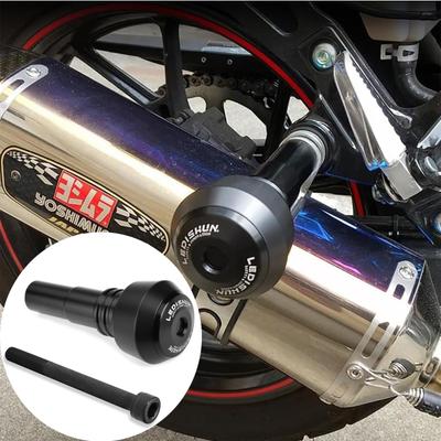 Motorcycle Muffler Slider CNC Aluminum For Yamaha YZF R15 V2 V3 V4,MT-03,YZF-R3 YZF-R25,YZF R6,FZ1N FAZER,FZ8N FZ8S,FZ-S 150/FZ-X 150 (Black)