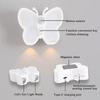 Lampa szafkowa z czujnikiem ruchu Lampka nocna motyl z czujnikiem ruchu Ładowana przez USB Energooszczędna Lampka nocna Miękki blask