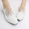 Weiße Spitzen Brautschuhe für die Hochzeit - Flacher Boden, Neues Frühjahrsdesign, BH2433