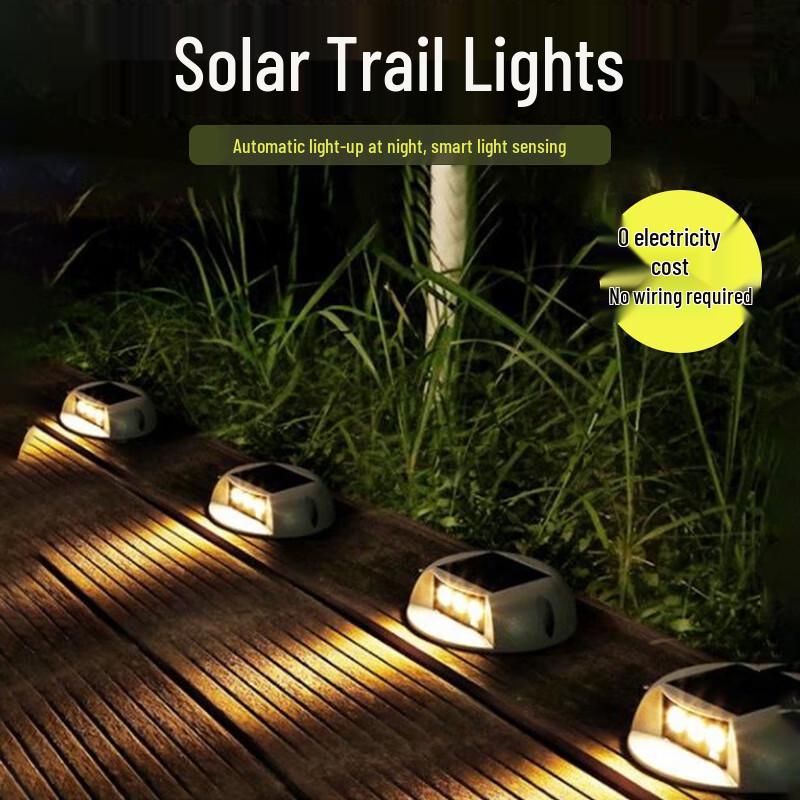 Outdoor Solar LED Pathway and Step Light Warm Light