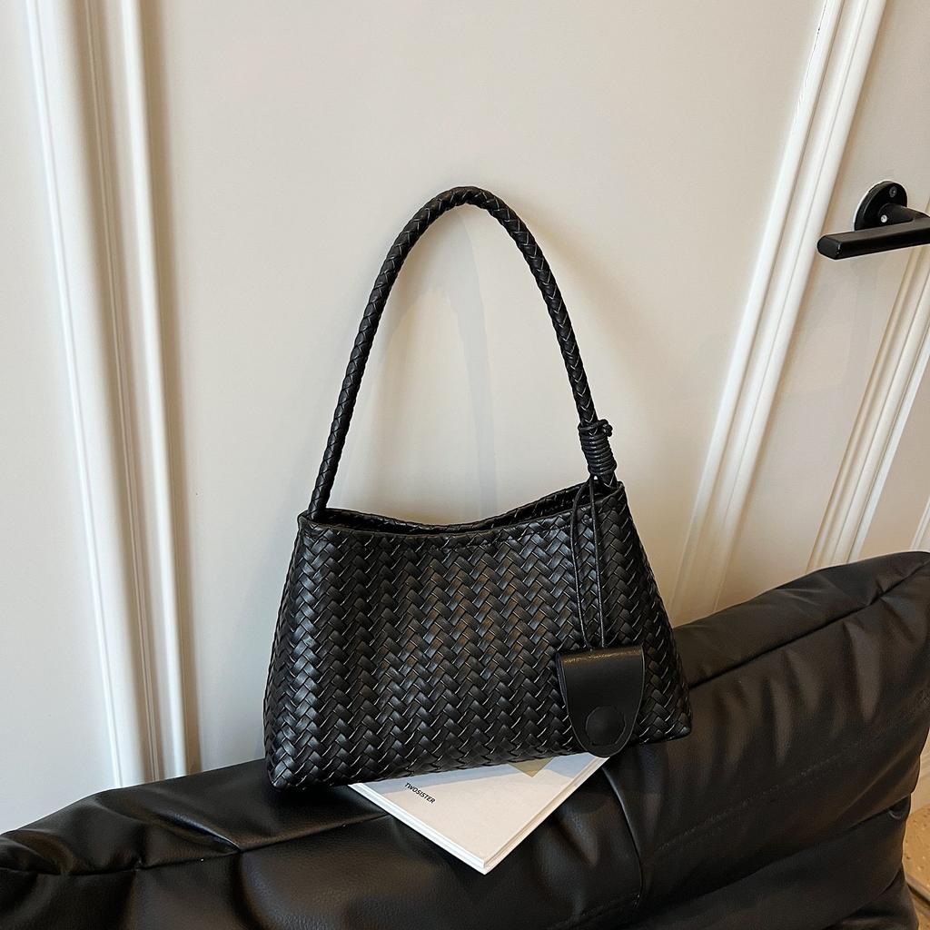 Korean Niche Handmade Woven Armpit Bag, Women's Fashionable Casual Handbag, Mother Bag, Large Capacity Shoulder Bag, Women's Bag