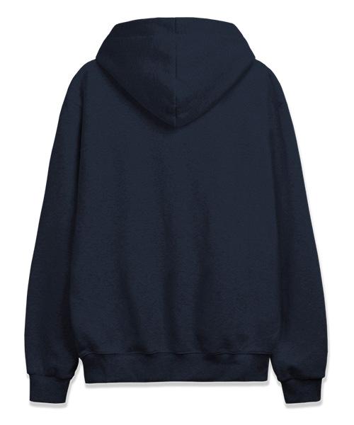 Ntet [Fleece Lined] 1980Number Mini Zip-Up Hoodie [Navy]