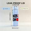 1PC Back To School Apple Book Theme 750ml Color Plastic Sports Water Bottle Leakproof Flip Straw Lid Suitable for Sports Office Home Use