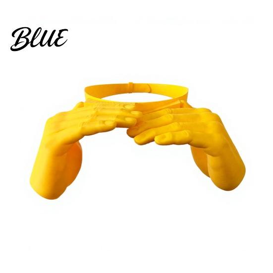 Stylish Sun Protection Hand Visor Hat Lightweight 3D Printed Hands-Free Shade Breathable for Face UV Palm-Shaped Cooling Outdoor