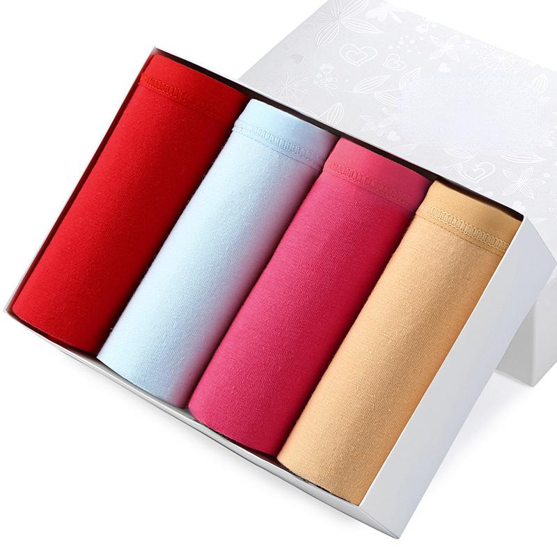 

Модные дышащие трусы, минималистское нижнее белье с высокой талией, женское плотное нижнее белье, хлопковая подарочная коробка XXXL