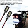LED License Plate Light, Motorcycle License Plate Light, 2PCS 12V Waterproof Aluminum Housing Assembly, Super Bright White LED Bulb Tag Screw Lamp
