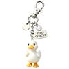 Keychain Pendant Inspirational Duck Design Key Holder with Birthstone Charm Encouragement Card Lightweight Healing Gift