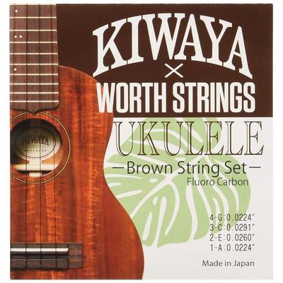 Worth X KIWAYA K-BM Fluorocarbon String Set (All Sizes Ukulele Strings, Brown)