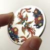 Chinese Phoenix Bird Gold Plated Painted Commemorative Medal, Baifu Craft 45mm Gold Coin Commemorative Coin