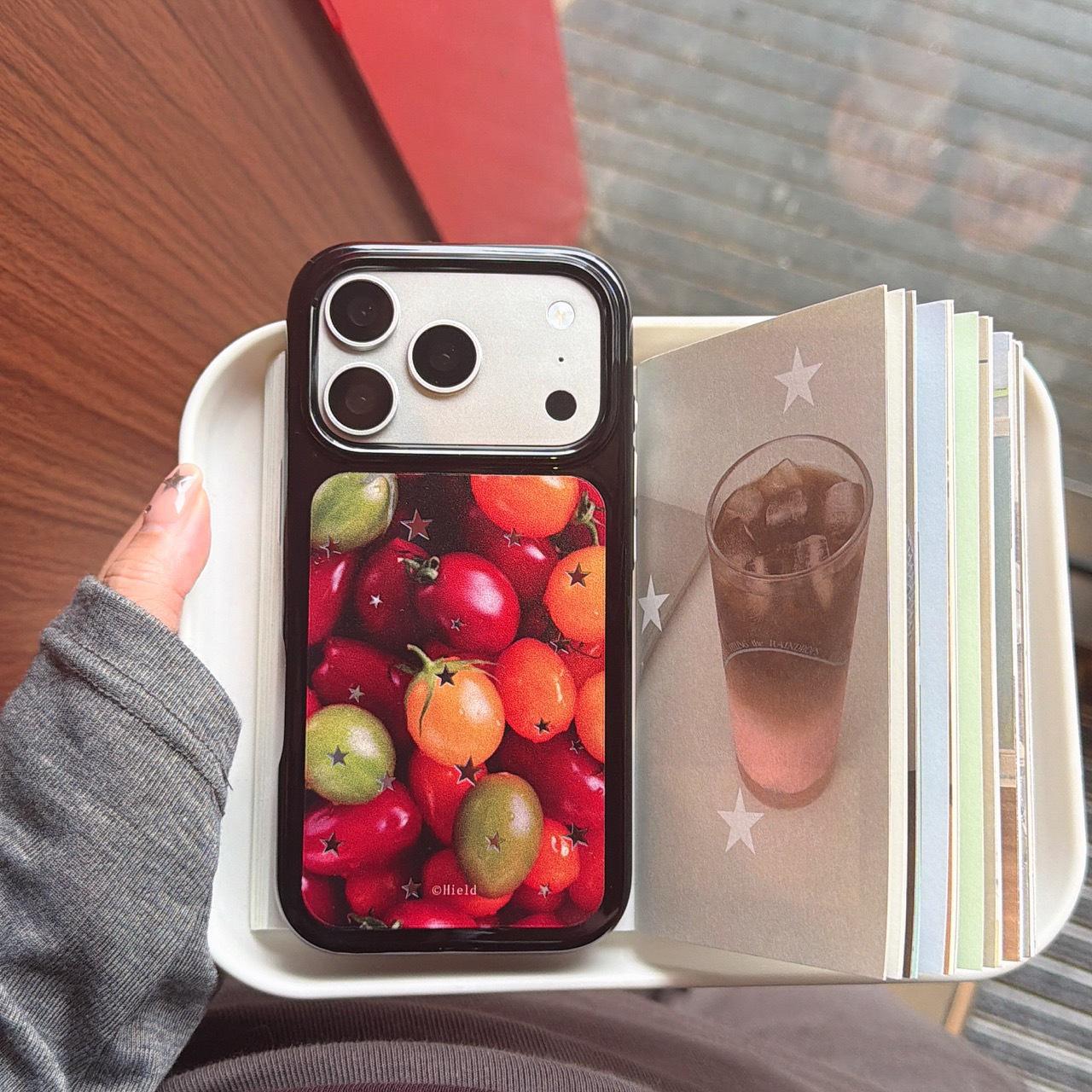 

Colorful Star Tomato Mirror Phone Case for Apple iPhone 16/15/14 Pro Max iPhone 15