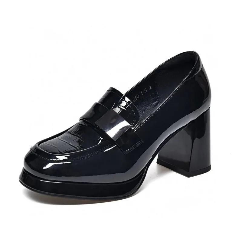 Mode Frühling und Herbst Mode Sexy Bequem Quadratische Zehe Einfarbig Metall Bankett Damen High Heels Damenschuhe Zapatillas Mujer